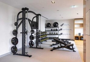 Fitness facility - Luxury 1-Bedroom Apartment At Burj Crown. (Dubai)