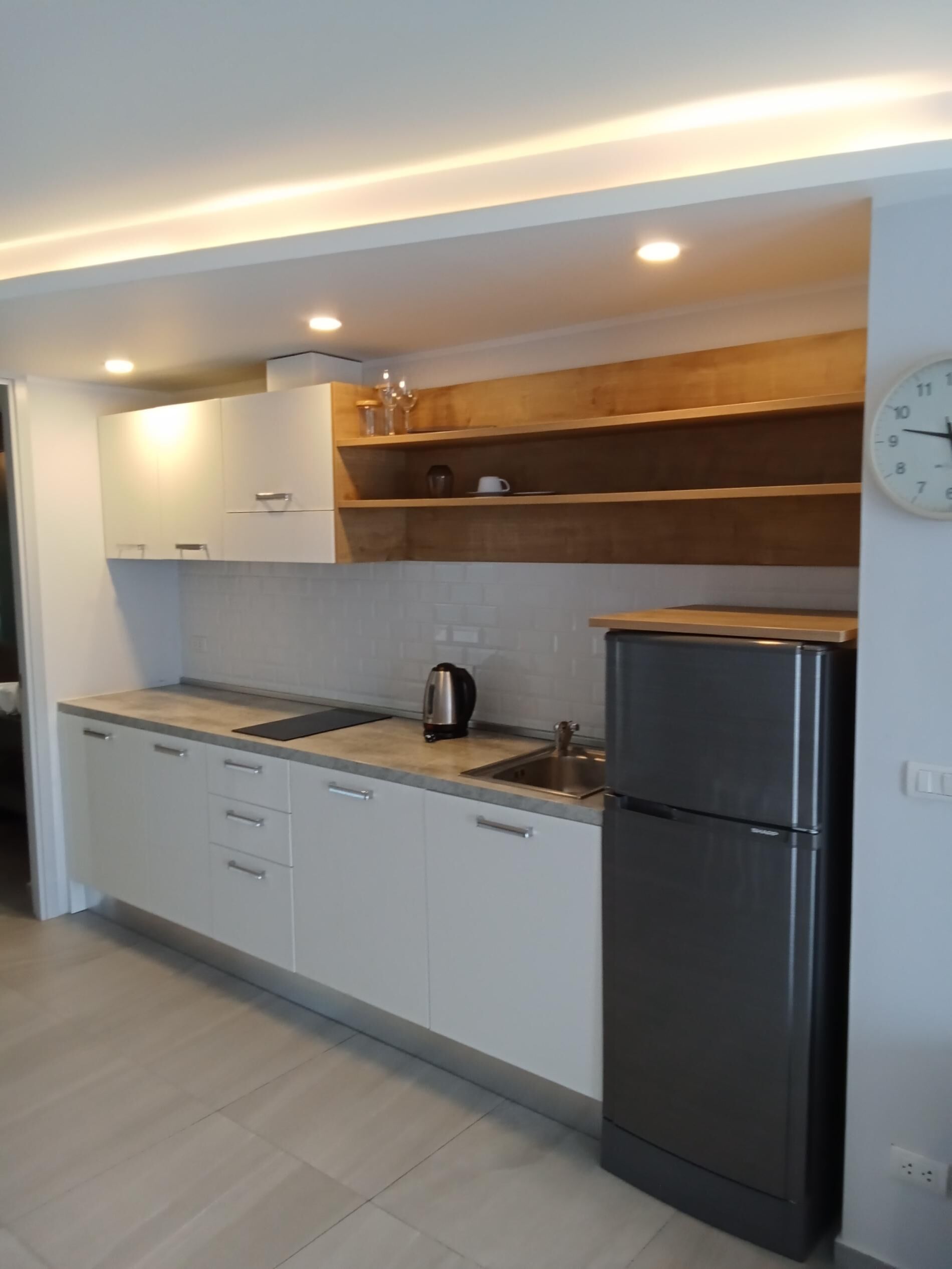 Apartamento, sacada | Cozinha americana privada