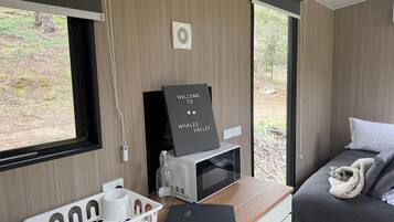 1 sovrum och sängkläder