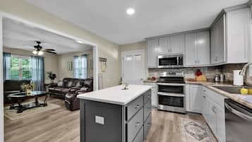 Microwave, oven, stovetop, dishwasher