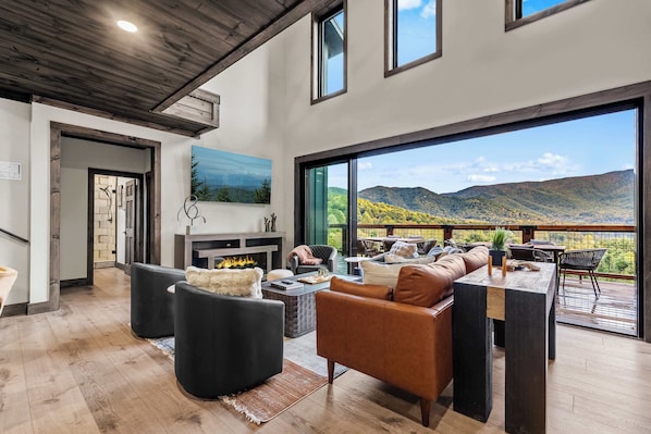 TV, fireplace, offices