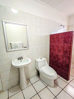 Towels, soap, shampoo, toilet paper