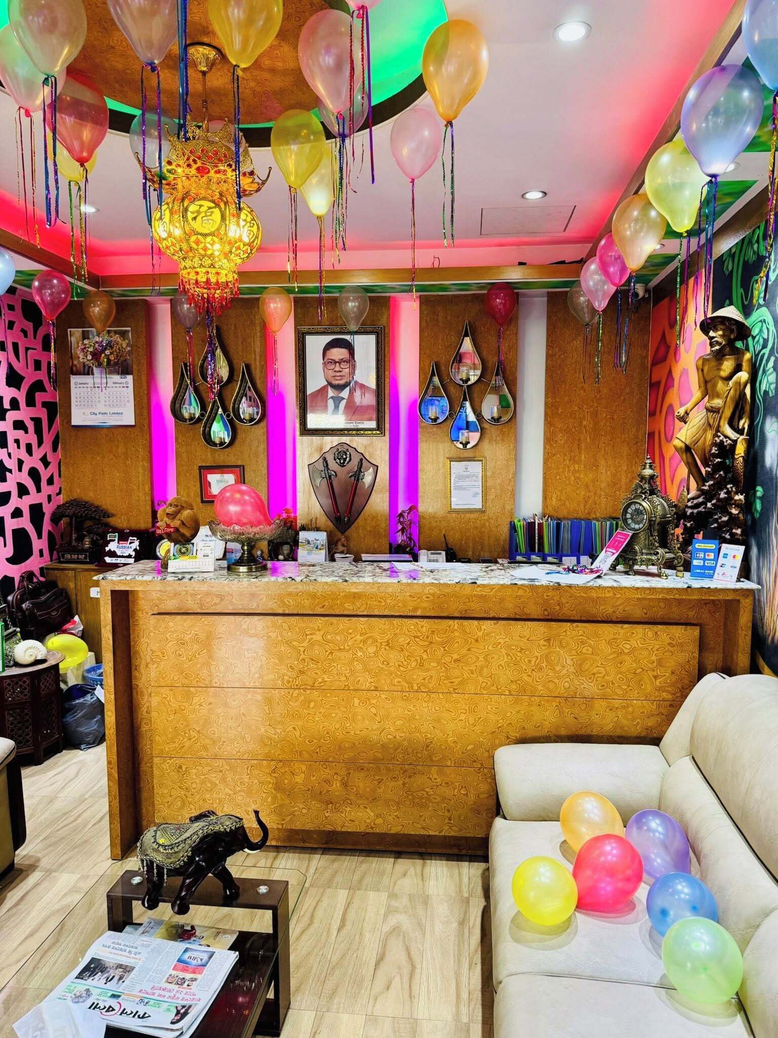 Sittområde i lobbyn