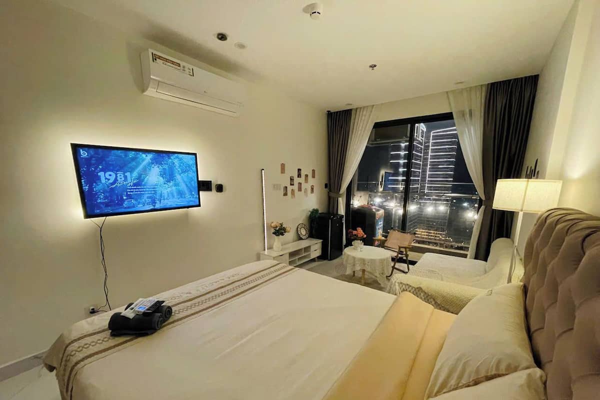 Studio Deluks, balkon, pemandangan sungai | Wi-Fi gratis dan dapat diakses tamu berkursi roda