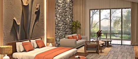 Standaard tweepersoonskamer | Een kluis op de kamer, een bureau, verduisterende gordijnen