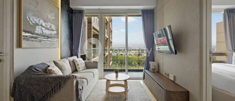 Apartment, 2 Bedrooms, City View | Living room