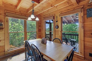 Dining - Mountain Views w/ Slide | Hot Tub | Game Room (Mineral Bluff)
