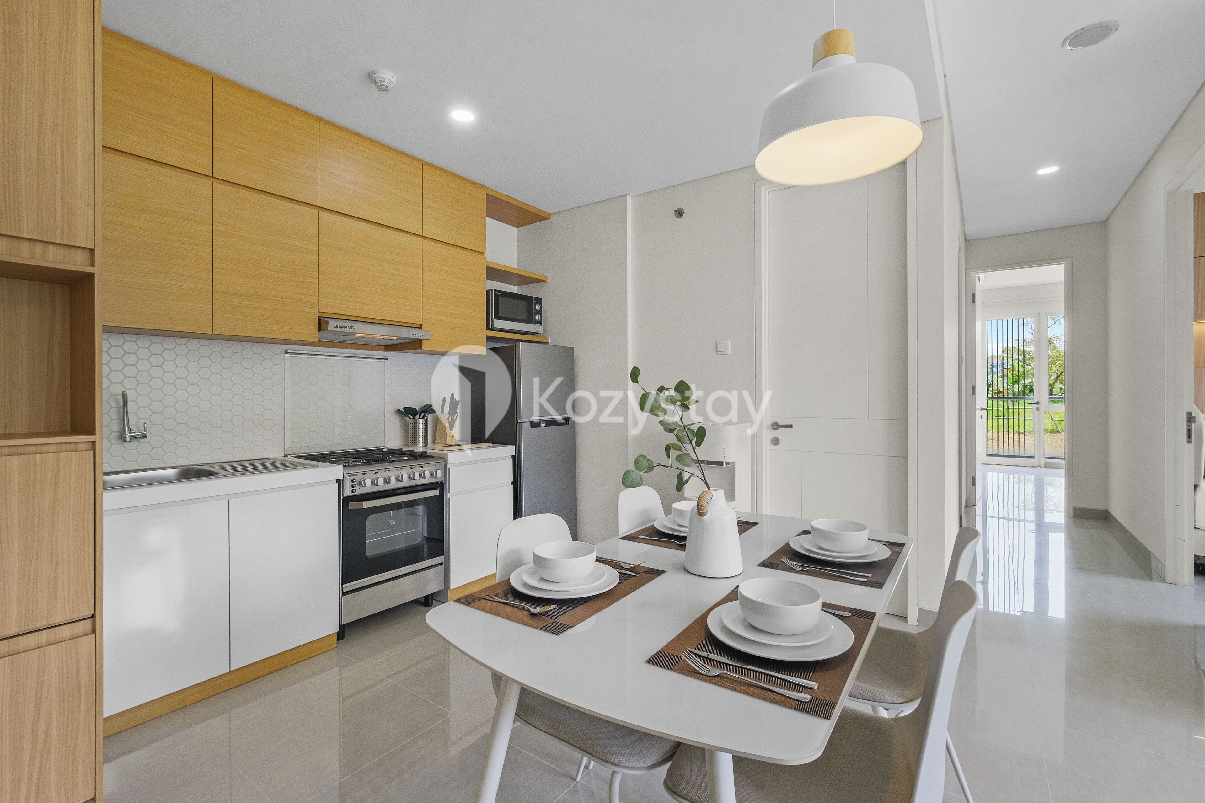 Apartemen, 2 kamar tidur, pemandangan kebun | Ruang makan