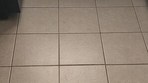 A tiled floor with a trash bin in the center. - Charming 1-bedroom apartment in serene Elyria with AC (Elyria)