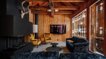 Luxury Villa, Mountain View | Living area | 1-cm flat-screen TV with cable channels, DVD player, offices