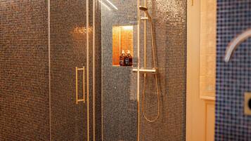 Luxury Villa, Mountain View | Bathroom | Separate tub and shower, free toiletries, hair dryer, bathrobes