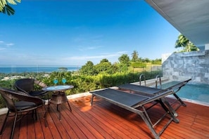 Apartamento, 2 habitaciones, fumadores, piscina privada | Terraza o patio