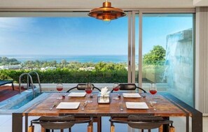 Appartement, 2 slaapkamers, roken, privézwembad | Dineren