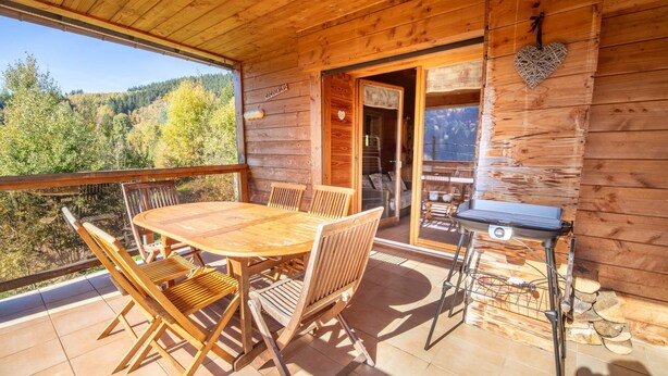 Outdoor dining - Cocooning chalet, mountain view, sauna, 6p (Ventron)