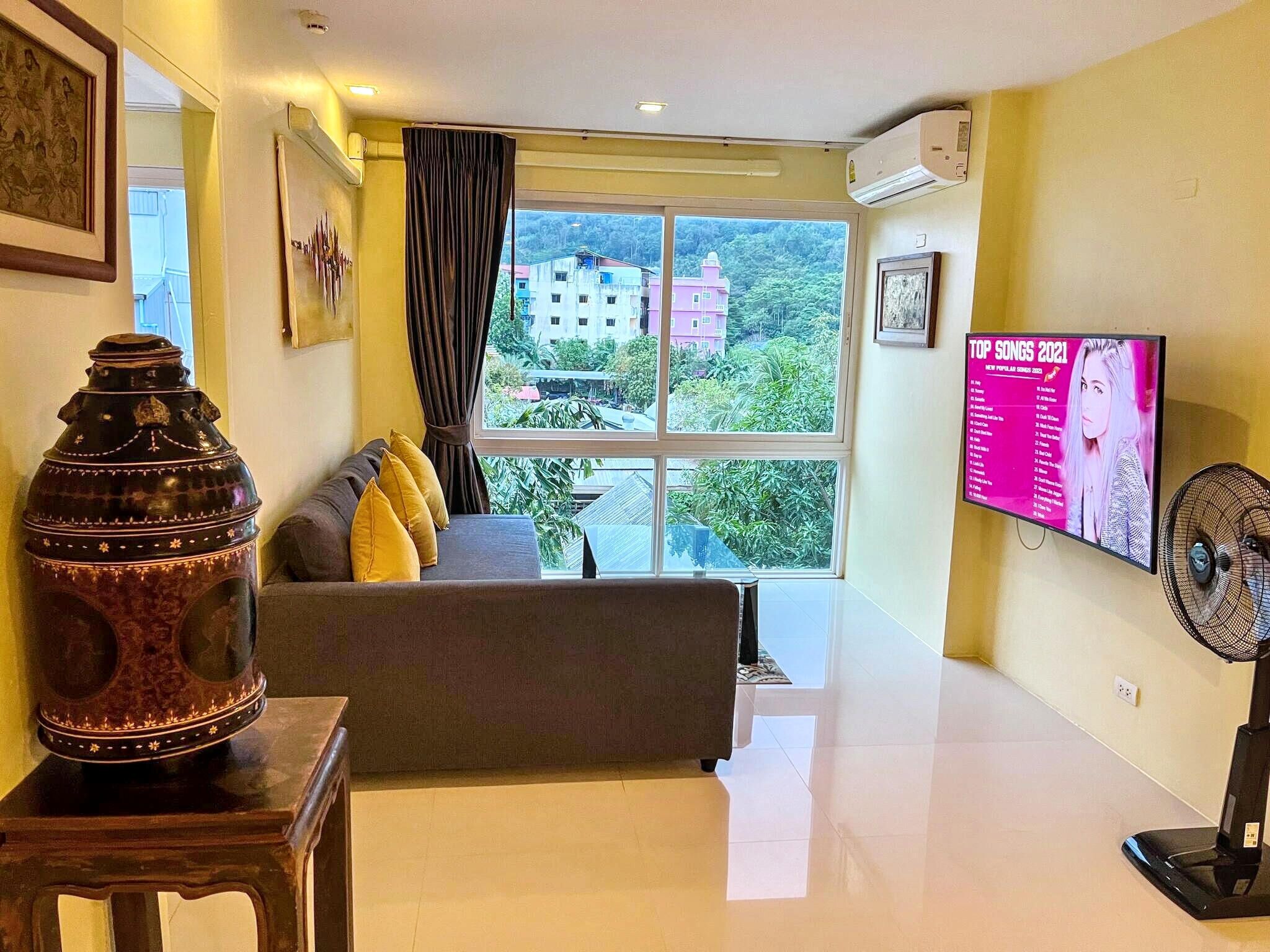 Departamento, 3 habitaciones, con acceso para personas discapacitadas, balcón | Área de sala de estar