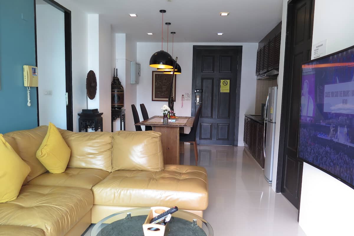 Appartement, 2 chambres, accessible aux personnes à mobilité réduite | Coin séjour