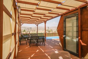 Superior Tent, Mountain View | In-room safe, desk, laptop workspace, blackout drapes