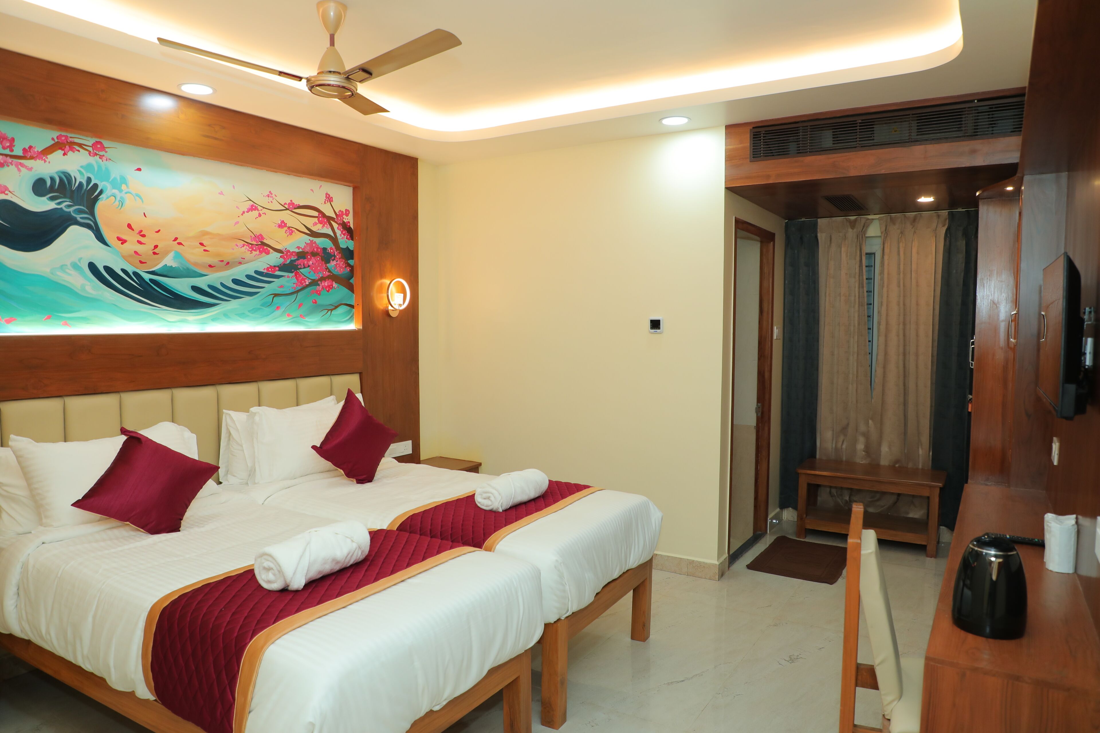 Chambre Deluxe Double ou avec lits jumeaux | Bureau, chambres insonorisées, lits pliants/supplémentaires