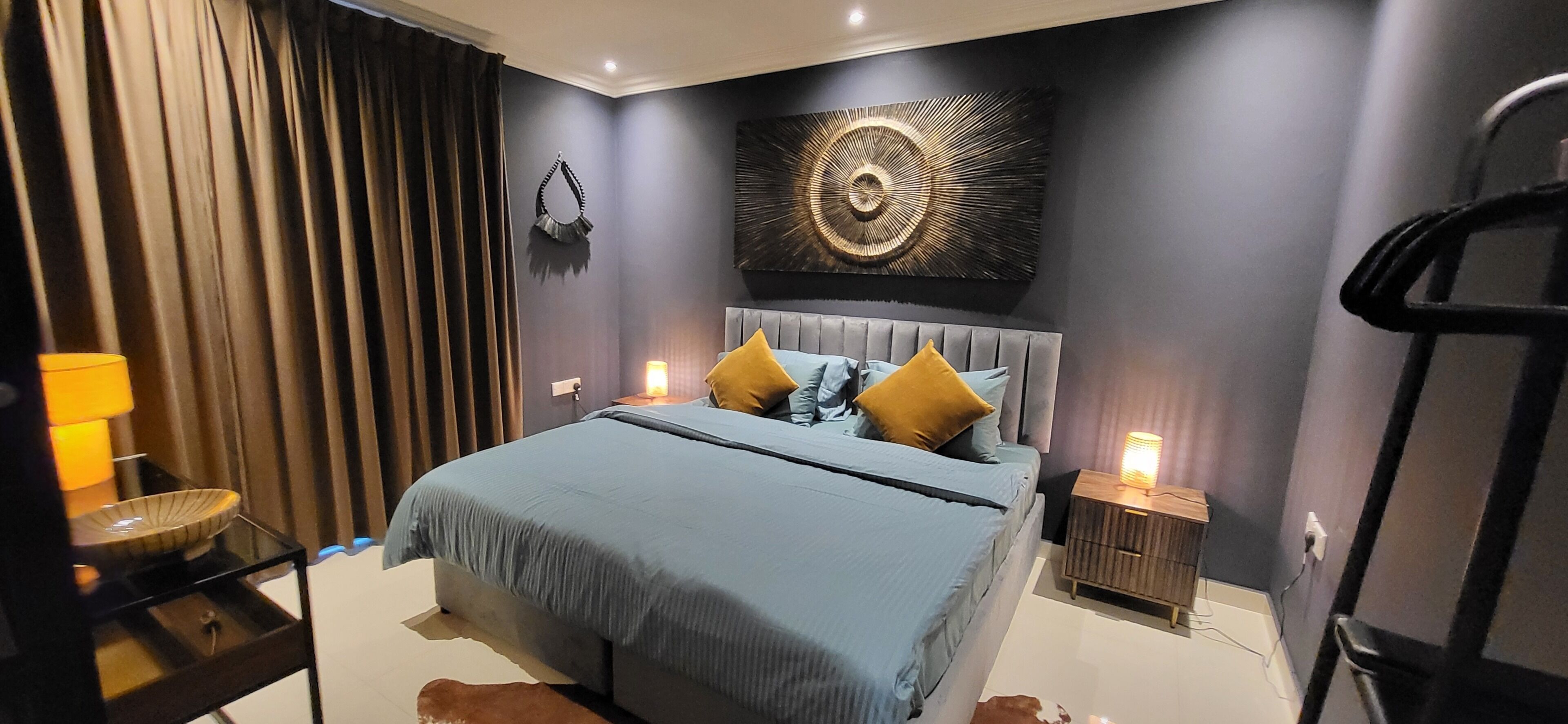 Chambre quadruple luxueuse, 1 chambre, climatisation, côté jardin | Coffre-fort, espace de travail pour ordinateurs portables