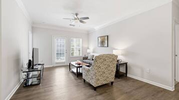 Televisión y chimenea