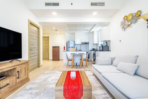 公寓, 露台, 城市景 | 客廳 | 55 吋LCD 電視連數碼電視頻道