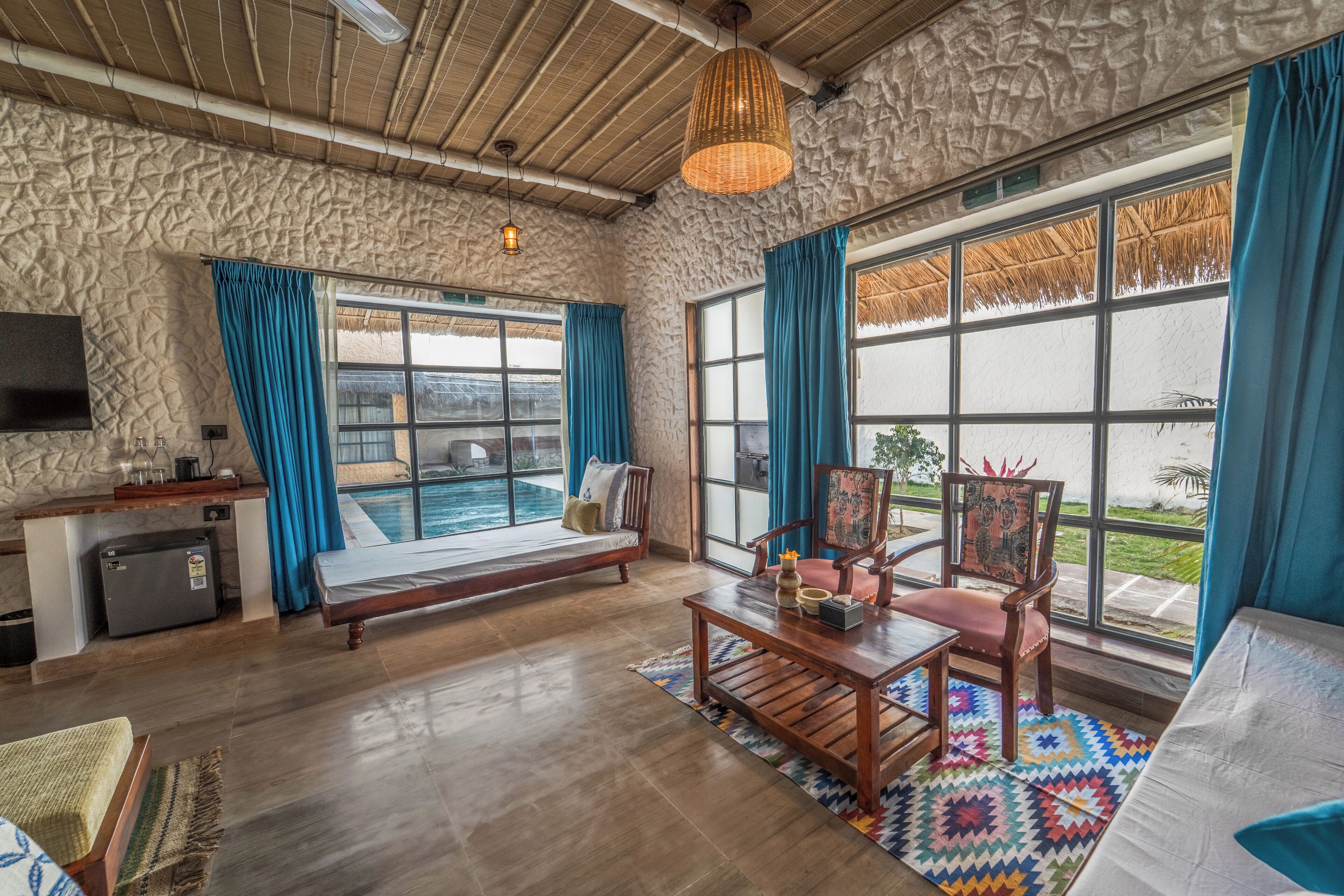 Two Bedroom Suite Pool Villa with Bathtub and Terrace Access | In-room safe, desk, blackout curtains, soundproofing