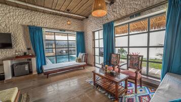 Two Bedroom Suite Pool Villa with Bathtub and Terrace Access | In-room safe, desk, blackout curtains, soundproofing