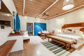 Luxury Double Room, Pool View | In-room safe, desk, blackout curtains
