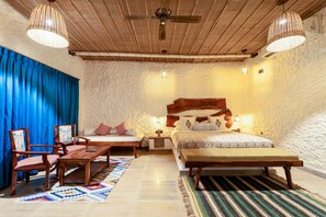 Luxury Double Room, Pool View | In-room safe, desk, blackout curtains