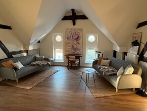 Fireplace, ping pong