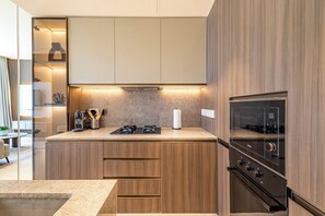 Appartement, balkon, uitzicht op stad | Privékeuken