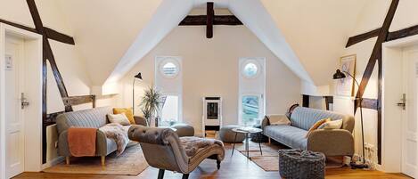 Fireplace, ping pong