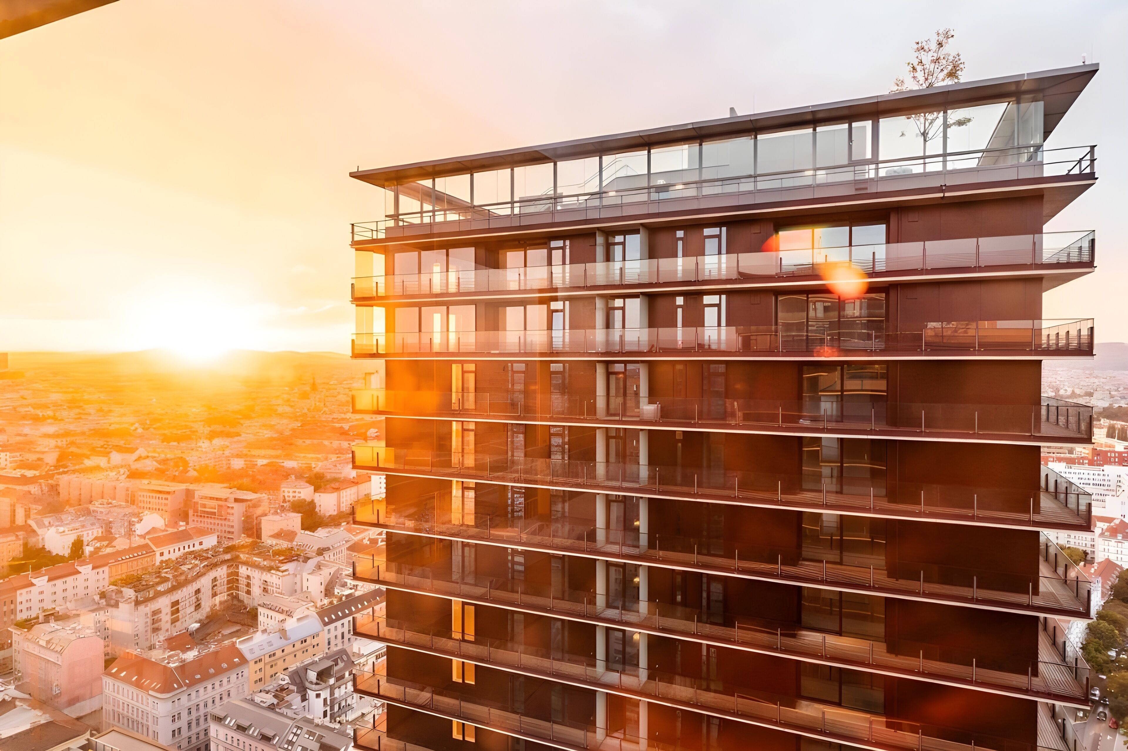 Vista frontal de la propiedad