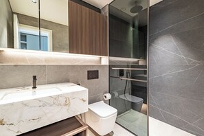 Apartment, Balcony, City View | Bathroom - Superhost Modern Studio in Arjan (Dubai)