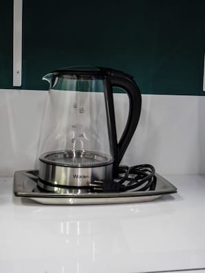 Shared fridge, microwave, electric kettle