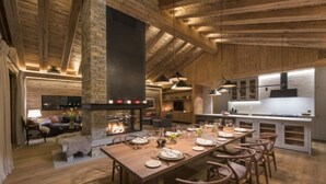 Chalet, 6 Bedrooms, Accessible, Smoking | Dining room - Chalet With Indoor Pool at the Verrand (Pre-Saint-Didier)