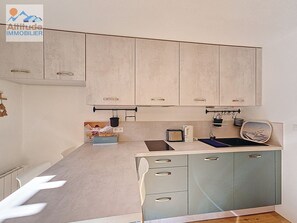 Fridge, microwave, dishwasher