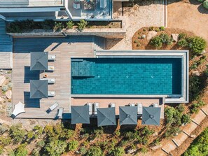 Outdoor pool, a heated pool