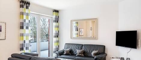 TV, DVD player, stereo