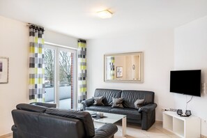TV, DVD player, stereo