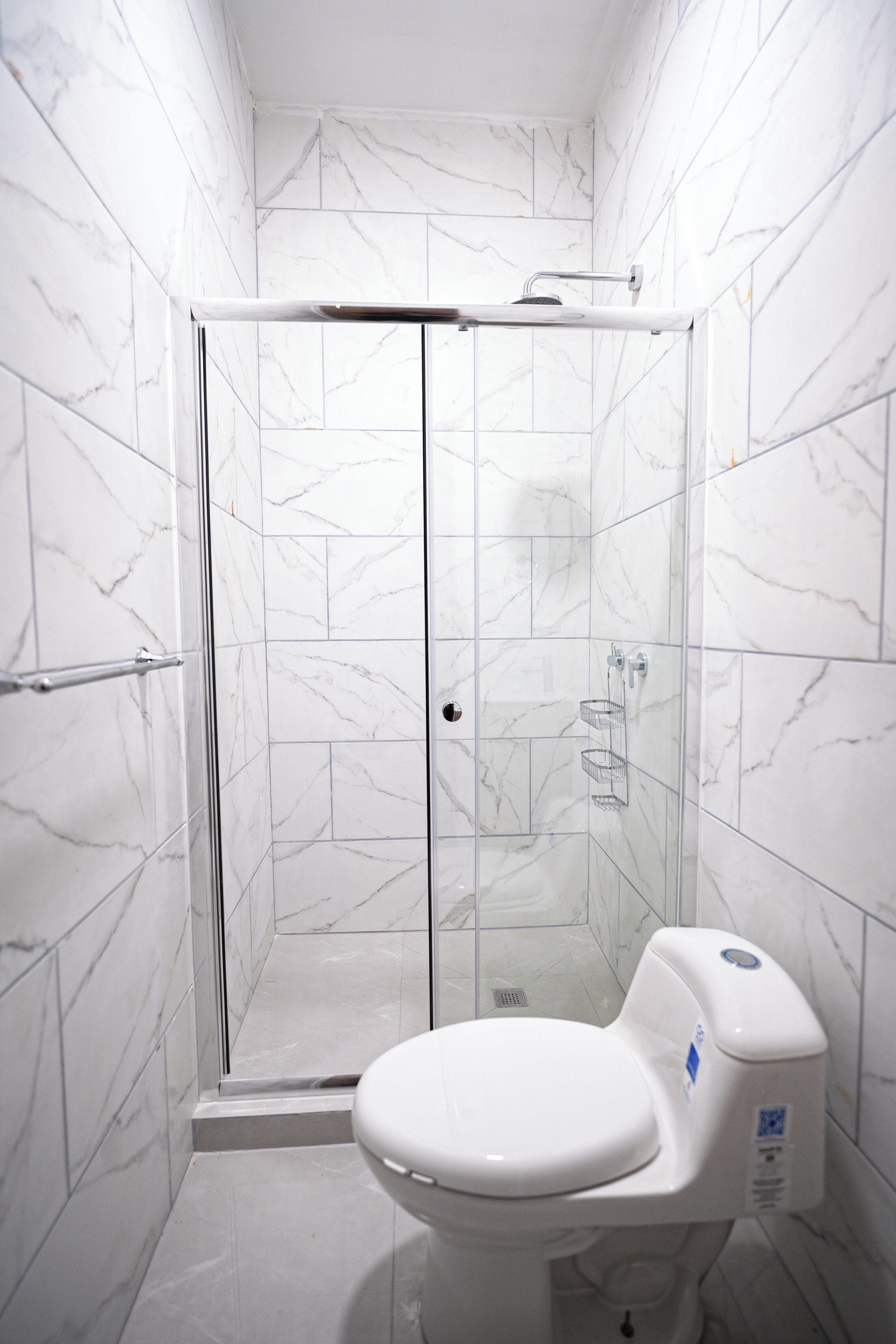 Towels, soap, shampoo, toilet paper