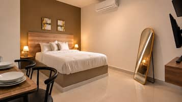 Suíte luxo | Wi-Fi de cortesia, roupa de cama