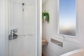 Shower, hair dryer