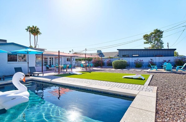 Outdoor pool, a heated pool