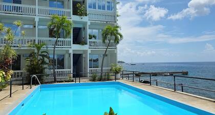 2 twin beds or king bed oceanfront hotel room with outdoor pool