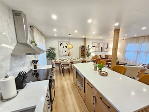 Microwave, oven, stovetop, dishwasher