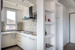 Apartment, 1 Bedroom, Balcony | Private kitchen | Espresso maker, coffee/tea maker, electric kettle - Suite Vucciria with Terrace by Wonderful Italy (Palermo)