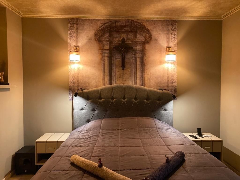 Deluxe Double Room, Courtyard View | Desk, laptop workspace, blackout drapes, iron/ironing board