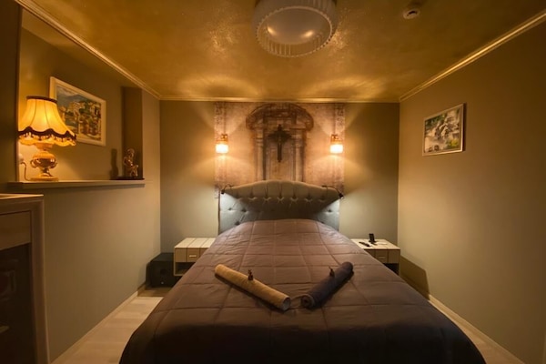 Deluxe Double Room, Courtyard View | Desk, laptop workspace, blackout curtains, iron/ironing board