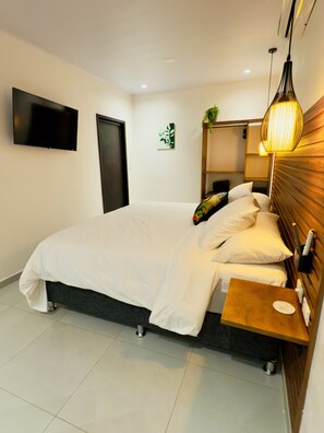 Apartment Bella 3 | Premium bedding, in-room safe, laptop workspace, blackout drapes